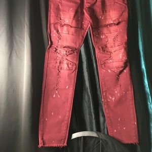 Maroon jeans